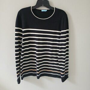 J. Mclaughlin Women's Striped Sweater Long‎ Sleeve Size L